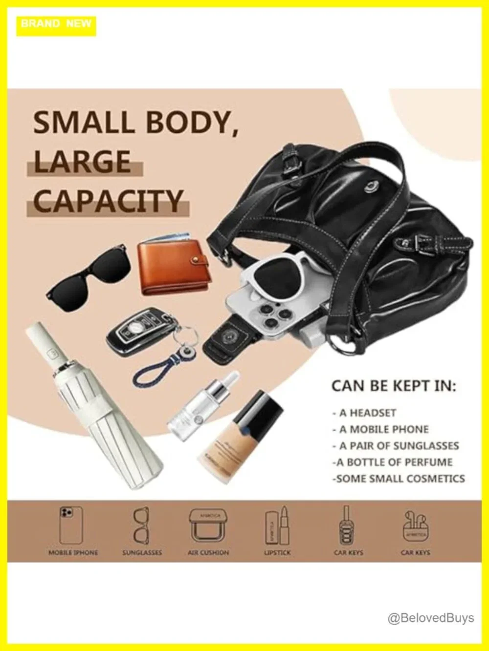 Y2K Hobo Shoulder Bag Faux Leather Punk Clutch Purse Ladies Top Handle